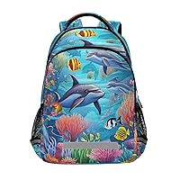 Kid Ocean Theme Backpack for Boy Girl Elementary School Bag Sea Animal Bookbag Child Back to School Gift,14