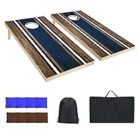 Cornhole Boards Set - Regulation Size 4x2/3x2ft Solid Wood Corn Hole Game Set with 8 Bean Bags and 2 Cornhole Boards - Perfect for Outdoor Game