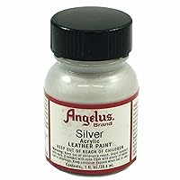 Angelus Acrylic Leather Paint - 1 Ounce, Silver