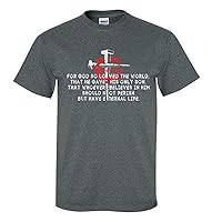 Men's Christian John 3:16 Scripture Bible Verse for God So Loved The World Jesus Short Sleeve T-Shirt