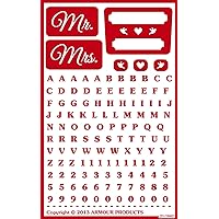 Armour Products 21-1645 Over N Over Glass Etching Stencil, 5-Inch by 8-Inch, Mr. and Mrs.