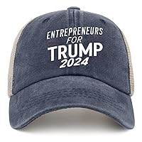 Entrepreneurs for Trump 2024 Hats for Men Camping Humor Trucker Men Black Music Cap Gift Hat Slogan Hat Anime Hat