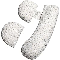 Pregnancy Pillows, Maternity Pillows for Sleeping with Removable Cover, Portable Pregnancy Wedge Pillows for Side Sleeper Pregnant Women, Back and Belly Support (Grey)