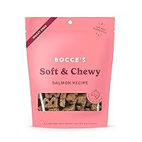 Oven Baked Salmon Recipe Treats for Dogs, Wheat-Free Everyday Dog Treats, Made with Real Ingredients, Baked in The USA, All-Natural Soft & Chewy Cookies, Salmon, 6 oz