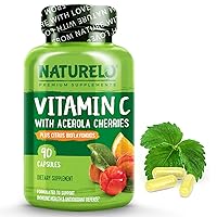Vitamin C with Organic Acerola Cherry Extract and Citrus Bioflavonoids - Vegan Supplement - Immune Support - 500 mg VIT C per Cap - Non-GMO - 90 Capsules