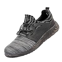 Indestructible Steel Toe Work Shoes for Men Lightweight Puncture Proof Breathable Working Shoes