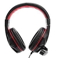 3.5mm Gaming Headset, 50mm/2 inch Speakers and Professional Gaming Stereo Driver IC, PU Leather Covered Ear Cap, Adjustable Microphone and Durable Braid Wire, in.