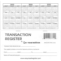 Checkbook Register, Made in The USA, Check Registers for Personal, Blank Ledger Transaction Registers for Personal or Business Bank, Check Register Book (23-24-25 Calendars, 10)