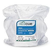 REScue One-Step Pet Wipes - Cleaner for Kennels & More, Extra Large 11x12 Inch Wipes, 160 Count Refill Bag