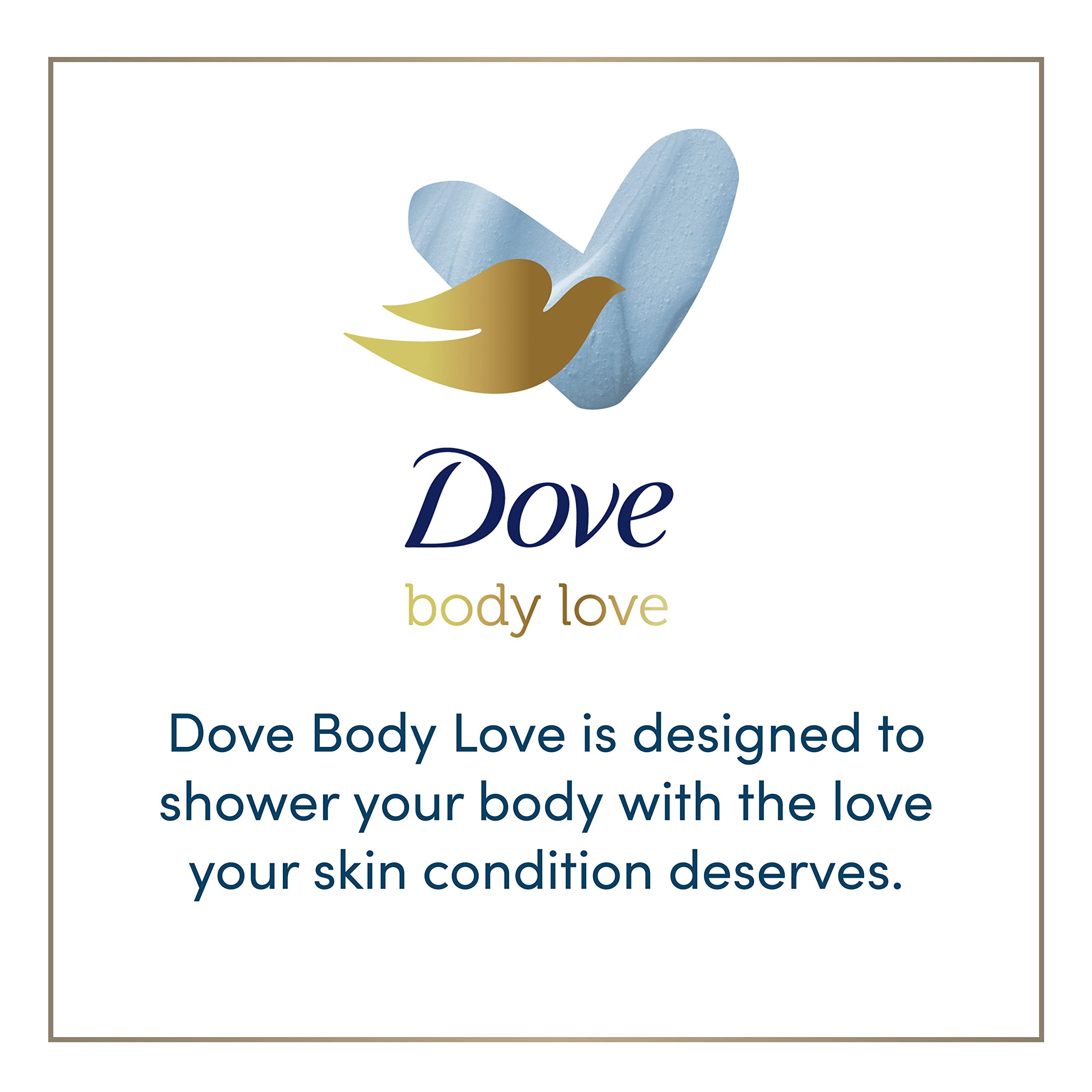 Dove Body Love Body Cleanser Body Wash 3 Count Dry-Cracked Skin Replenish Hypoallergenic for 24 Hour Nourishment & Instant Dryness Relief with Pro Ceramides 17.5 FO
