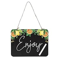 Black Plastic Chalkboard Sign - 1 Pc. | Eye-Catching Citrus Fruit Design, Perfect Decor for Home, Kitchen, Parties, Events, Menu Planners, Memos, & More