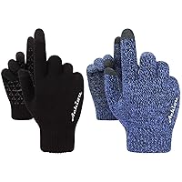 Achiou Winter Knit Gloves Generation Ⅱ Upgraded Thicken Winter Knit Gloves Warm Touchscreen