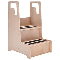 Reach-Up Step Stool with Handles, Kids Furniture, Natural