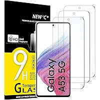 NEW'C [3 Pack Designed for Samsung Galaxy A53 5G Screen Protector Tempered Glass, Case Friendly Anti Scratch Bubble Free Ultra Resistant