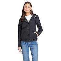 Volcom Women's Enemy Stone Hooded Zip Front Windbreaker Jacket (Regular & Plus Size)