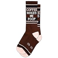 Gumball Poodle COFFEE MAKES ME POOP Unisex Gym Crew Socks (Made in the USA)