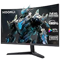 KOORUI 24 Inch Computer Monitor - FHD 1080P Gaming Monitor 165Hz VA 1ms 1800R LED Monitors with Ultra-Thin, HDMI X2 /DP, VESA Compatible, Tilt Adjustable, Eye Care