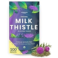 Organic Milk Thistle Tea — 100 Tea Bags | Organic Herbal Tea From Single Origin | Eco-Friendly Tea Bags | Non-GMO Caffeine Free Tea With Zero Sugar | Cederberg Tea Company