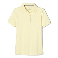 Girls' Short Sleeve Picot Collar Polo School Uniform Shirt (Standard and Plus)
