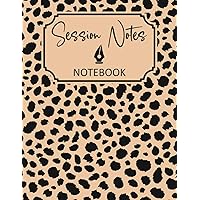Session notes notebook for Therapist Counselors Coaches and Social worker, Customized Log Book To Record Client Problems, Progress, Plans For Psychotherapists | Leopard Spots cover design