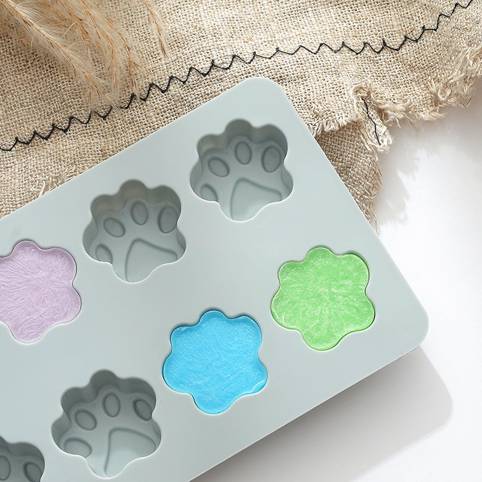 10 Cat Claw Silicone Baking Mold Ice Brown Sugar Chocolate Ice Grid Mold Rice Cake Cake Mold