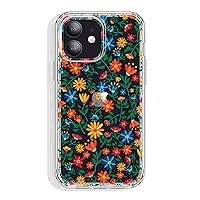 for iPhone 12 Case and iPhone 12 Pro Case Clear 6.1 Inch with Pattern Design, Protective Slim TPU Cover + Shockproof Bumper for Women and Girls (Marguerites Flowers)