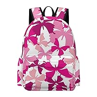 Pink Butterfly Dream Backpack Lightweight Laptop Backpack Business Bag Casual Shoulder Bags Daypack for Women Men