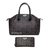 Designer signature Print shoulder boxer l wallet Bag set golden logo