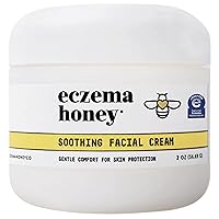 Soothing Facial Cream - Eczema Lotion for Face, Eyelids, Lips, and More - Natural Dry Skin Repair (2 Oz)