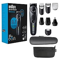 Braun All-in-One Style Kit Series 5 5471, 8-in-1 Trimmer for Men with Beard Trimmer, Body Trimmer for Manscaping, Hair Clippers & More, Ultra-Sharp Blade, 40 Length Settings, Waterproof
