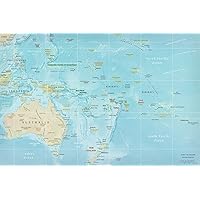 Gifts Delight Laminated 36x24 Poster: Oceania-map 1-41000000
