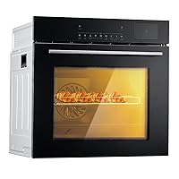 Stainless Steel, Touch Control, Timer, Safety Lock, And A 2.5 Cf Convection Built-In Oven With Five Automatic Recipes Make Up This 24 Inch Single Wall Oven. It Is 3000w And 240v.