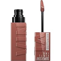 Super Stay Vinyl Ink Longwear No-Budge Liquid Lipcolor Makeup, Highly Pigmented Color and Instant Shine, Punchy, Nude Lipstick, 0.14 fl oz, 1 Count