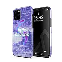 Compatible with iPhone 11 Pro Case Little Psycho Kawaii Stay Weird Mesh Trippy Psy Psychedelic Acid Trip Ocean Sea Waves Heavy Duty Shockproof Dual Layer Hard Shell + Silicone Protective Cover
