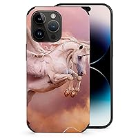 Fantastic Pegasus Funny Leather Phone Case Compatible with iPhone 14 Pro Max Slim Protective Shell Trendy Cover