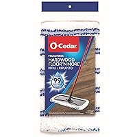 O-Cedar Hardwood Floor 'N More Microfiber Mop Refill,Blue/White