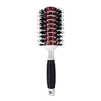 Phillips Brush Mini Tourmaline Monster Vent 4 Poly-Tipped Professional Hair Brush (3” Barrel Head) - Vented Blowout Hairbrush with Nylon Reinforced Boar Hair Bristles, Beech Wood Handle & Rubber Grip