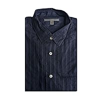 John Varvatos Men's Stripe Slim Fit Shirt with Mother of Pearl Buttons