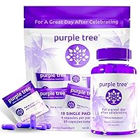 purple tree Post-Celebration Wellness Bottle + Packet Kit Combo, Liver Support, Rapid Hydration, Body Replenisher | Dihydromyricetin DHM, Milk Thistle, Electrolytes, Vitamin B, Willow Bark, Quercetin