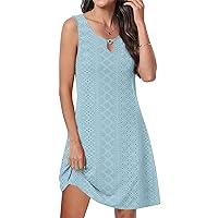 Plus Size Spring/Summer Dresses Sleeveless Dresses for Women 2024 Casual Spring Tropical Maxi Dresses for Women 2024 Plus Size Sleeveless Dress(XL,L-Blue)