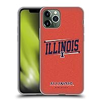Head Case Designs Officially Licensed University of Illinois U of I Double Bar Soft Gel Case Compatible with Apple iPhone 11 Pro