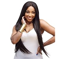 Lace Front Wigs Human Hair Pre Plucked Virgin Brazilian Human Hair Wigs for Black Women Natural Hair Wigs (Black,One_Size)