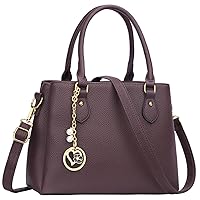 KKXIU Women Satchel Bags Handle Shoulder Handbags and Purses Pockets Zipper Leather Crossbody Bags
