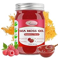 Sea Moss Gel, 15OZ Raw Flavored Irish Seamoss Gel Immune and Digestive Wildcrafted Sea Moss Gel Support Vitamin Mineral Antioxidant Supplements