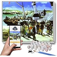 Paint by Numbers Kits for Adults and Kids The Departure of The Folkestone Boat Painting by Edouard Manet Arts Craft for Home Wall Decor