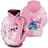Anime Cartoon Hoodie Novelty 3D printed Hooded Pullover Sweatshirt, Cute Clothes Hoodies Gift for Girls Women and Cartoon Lovers 3-XXL