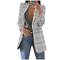 Women's Oversized Blazer Open Front Pockets Cardigan Formal Suit Long Sleeve Blouse Coat Blazers Fashion