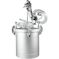VEVOR Pressure Pot Tank 10L Pressure Pot Paint Sprayer 2.5 Gallon Paint Pressure Pot Metal Paint Tank with 4.0mm Nozzle Spray Guns and Paint Hose (10L 4.0mm)
