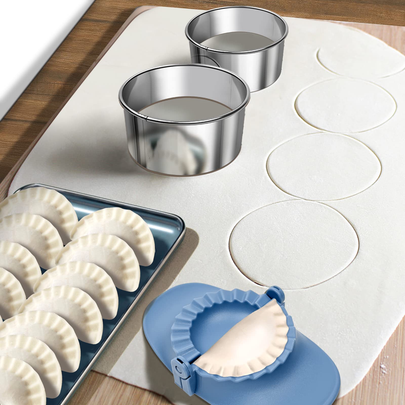 Dumpling Maker Press，Empanadas Maker Press，Dumpling Mold Machine-Make Perfect Dumplings Every Time，3Sizes (L/3.7