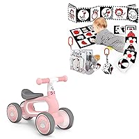 5 in 1 High Contrast Baby Toys & Baby Balance Bike, Baby Toys 0-3 Months for Newborn